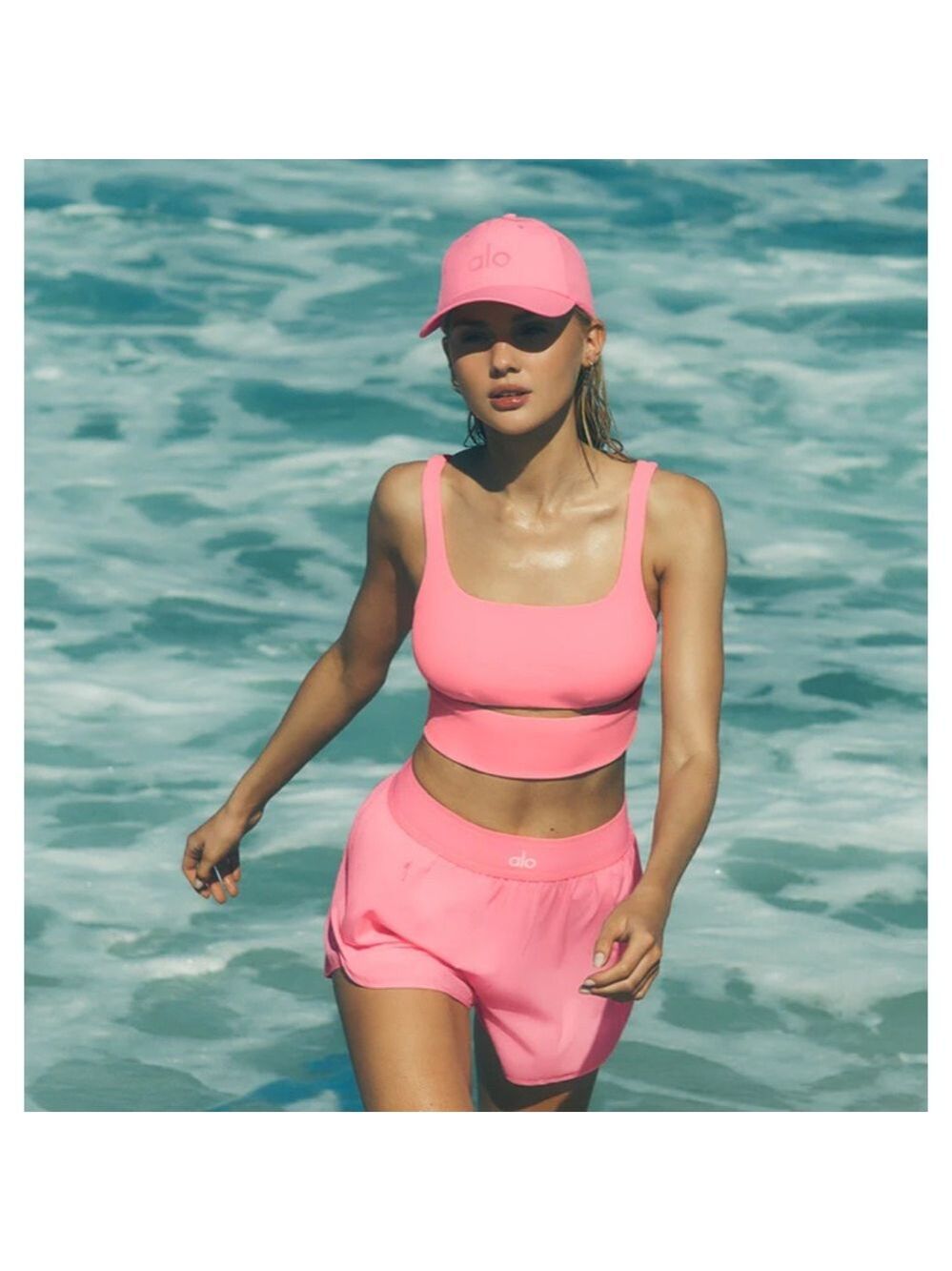 ALO Yoga Neon Bubblegum Pink Match Point Shorts NWT XS - Picture 6 of 9